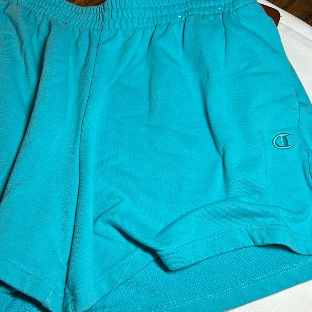 Champion authentic athletic wear XL/EG. Turquoise blue heavy sweatshirt fabric